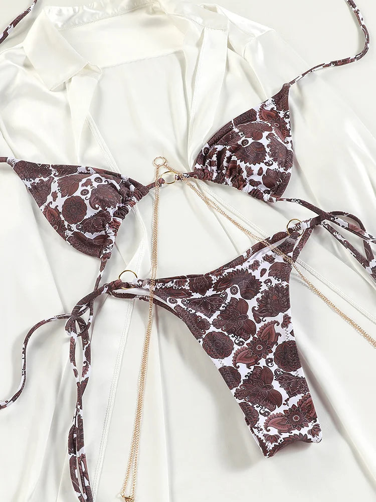 SoSoof - Brazilian bikini with chain detail