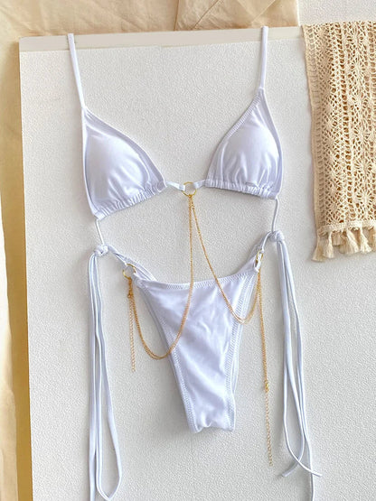 SoSoof - Brazilian bikini with chain detail