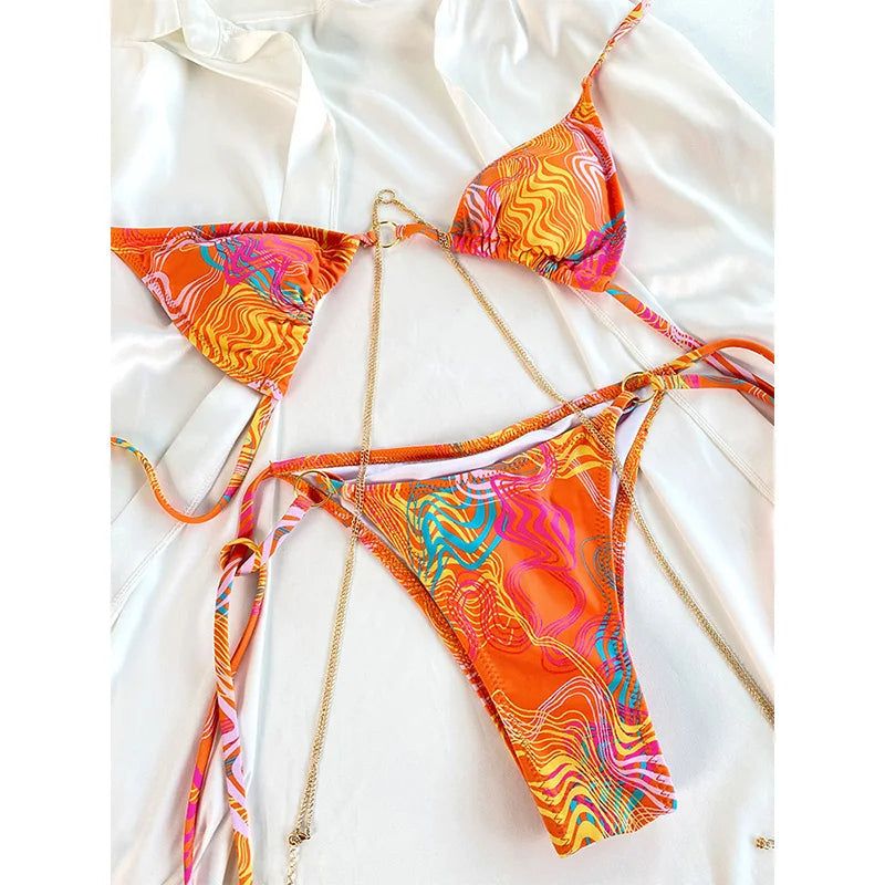 SoSoof - Brazilian bikini with chain detail