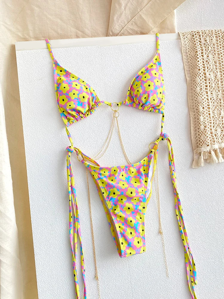 SoSoof - Brazilian bikini with chain detail