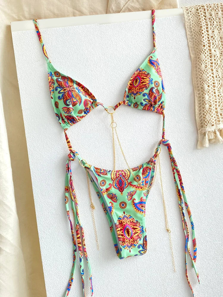 SoSoof - Brazilian bikini with chain detail
