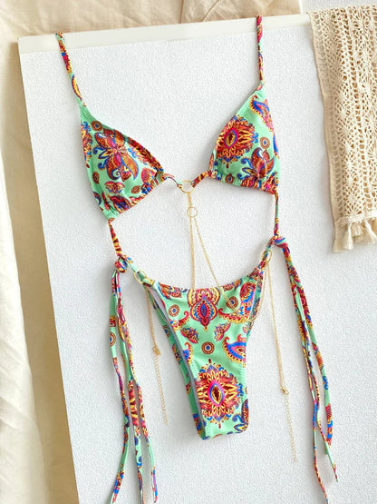 SoSoof - Brazilian bikini with chain detail