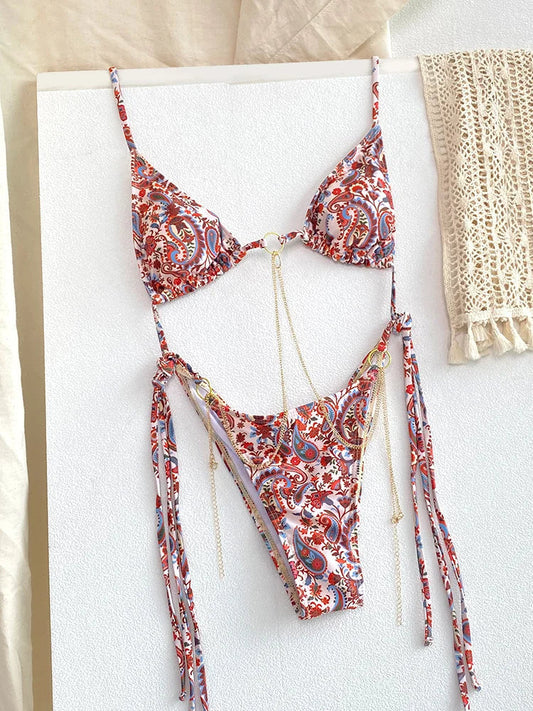SoSoof - Brazilian bikini with chain detail