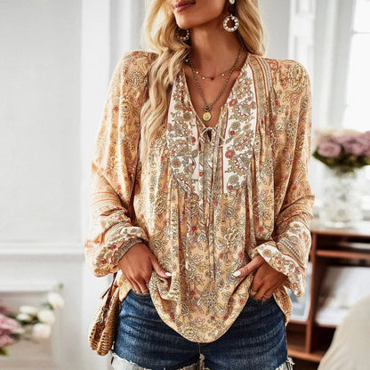 Daisy | Stylish Printed Long-Sleeve Blouse