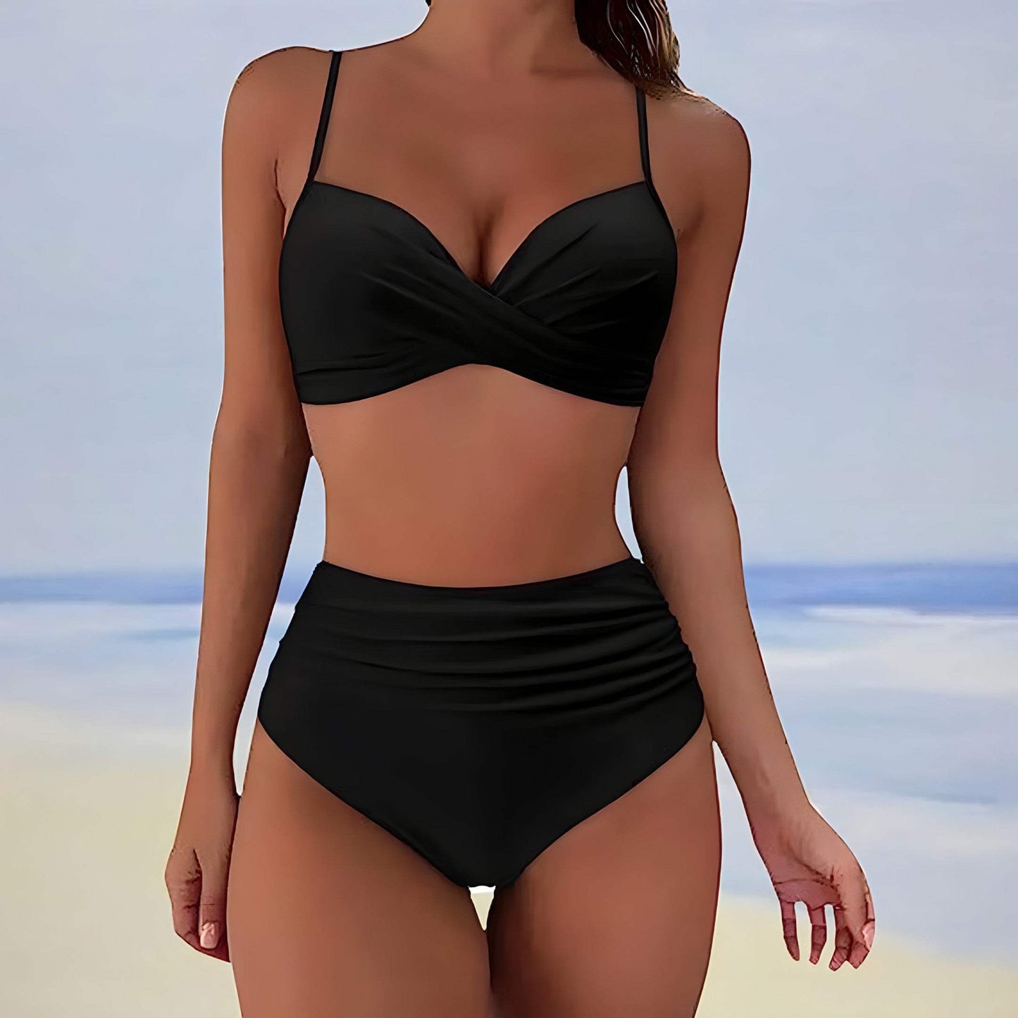 Women's Bikini - Crossover Top - Playful Effect - Flattering Fit - Perfect for Summer Days