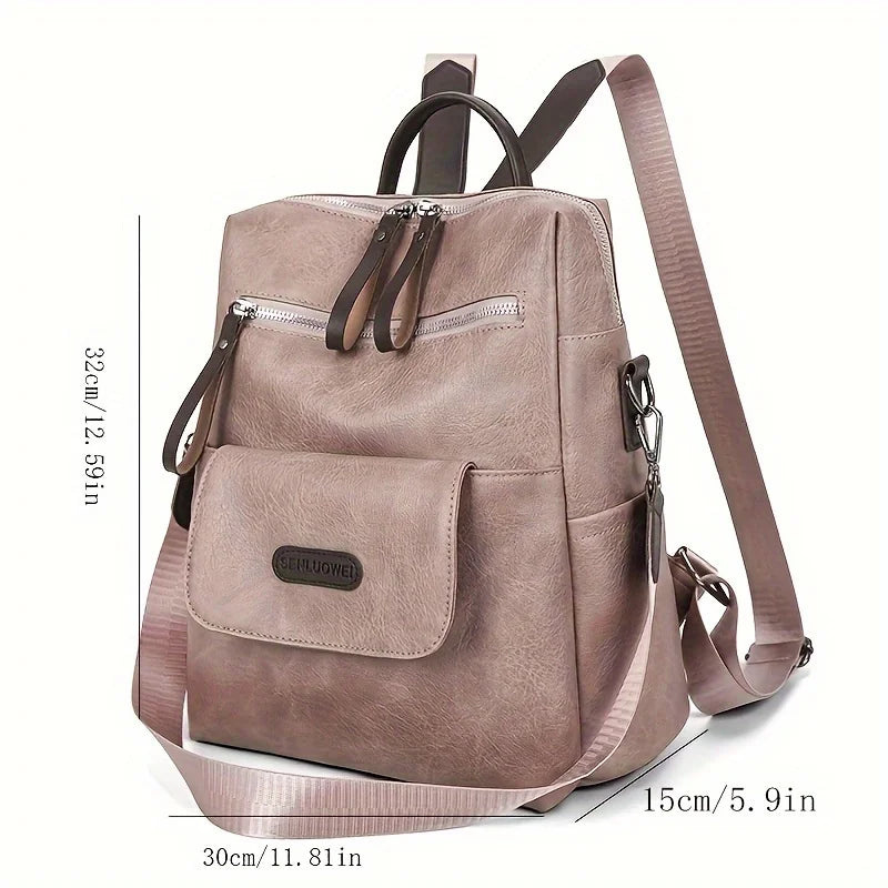 StreetGear - Stylish PU leather backpack-Elly Rose