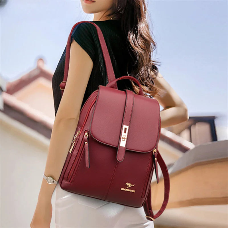 DREAMY- Elegant leather backpack for women-Elly Rose