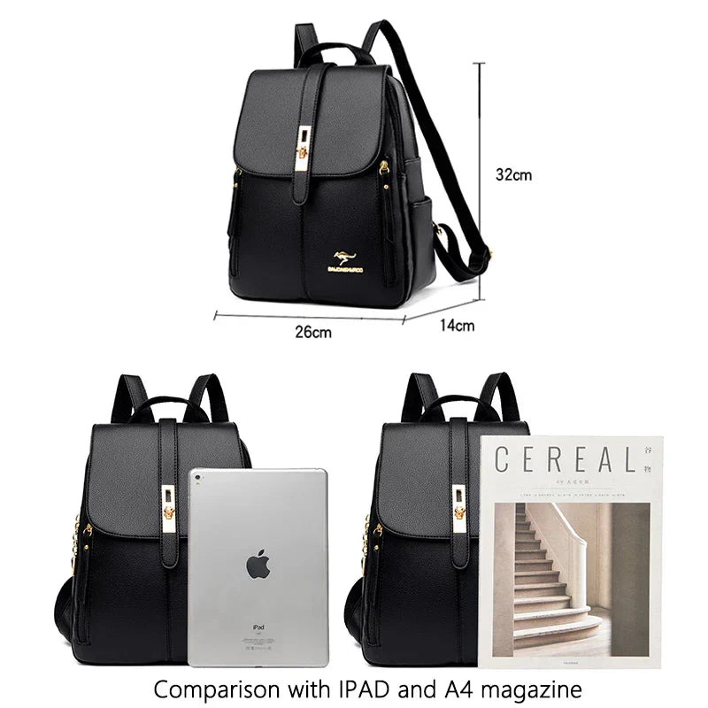DREAMY- Elegant leather backpack for women-Elly Rose