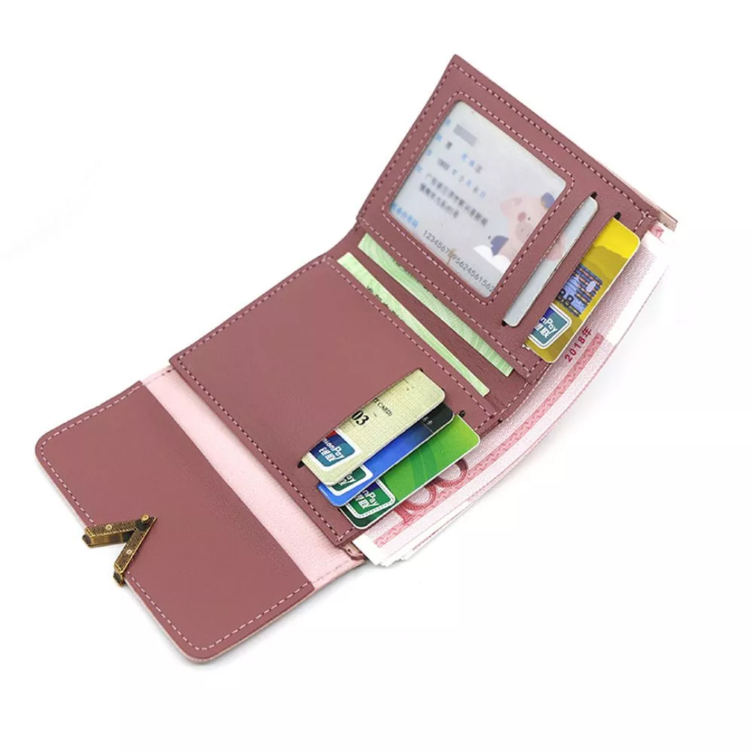 Velvet leather mini wallet | Compact and trendy-Elly Rose