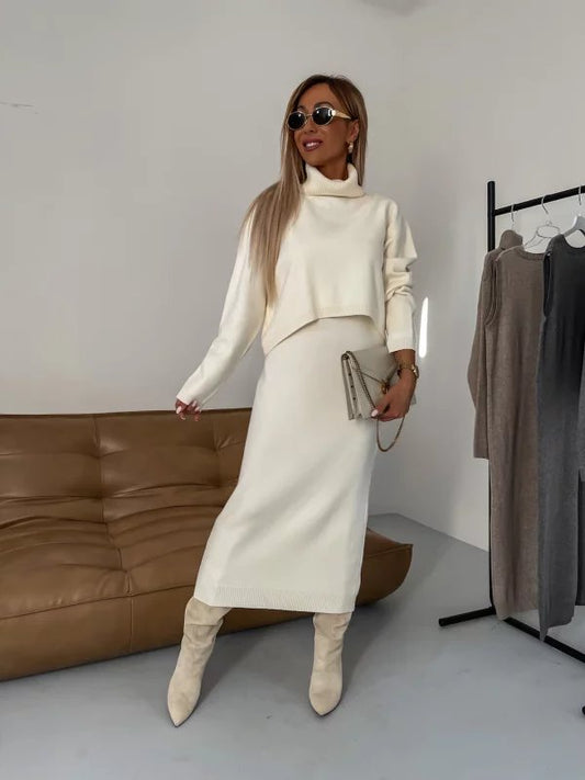Daya - Cozy Sweater Dress Set for Women