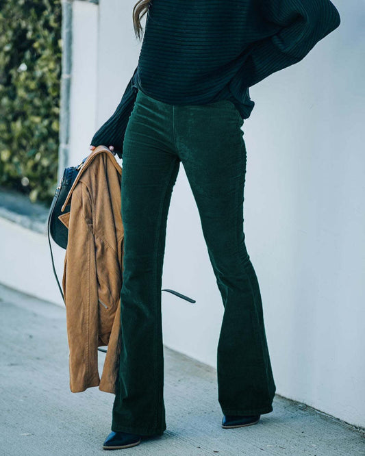 Slim flare pants for women