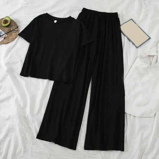 and MW | pants with round neckline