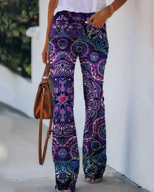 | Printed high-waisted pants