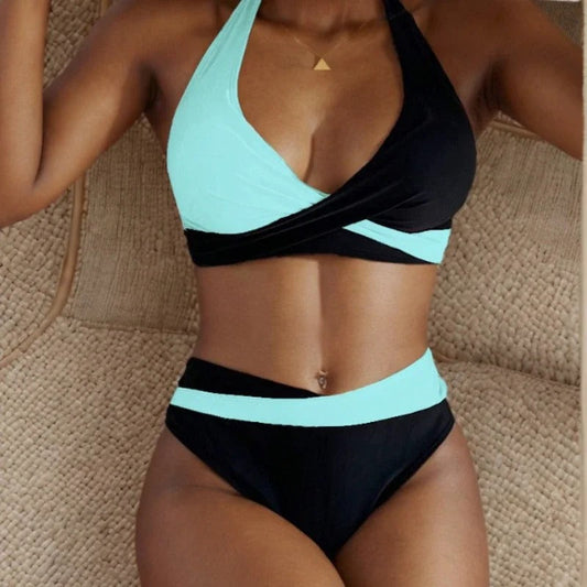 Sexy backless bikini with cross strap