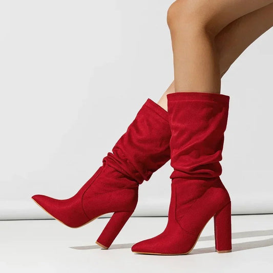 | Ankle boot with a thick heel