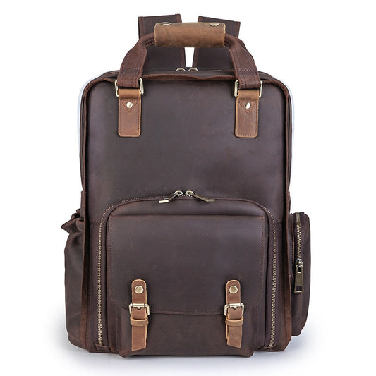 Floris | Premium leather camera backpack with tripod holder-Elly Rose