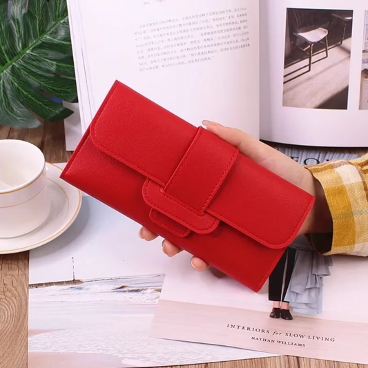 Minimalist long leather wallet | Simple & Trendy-Elly Rose