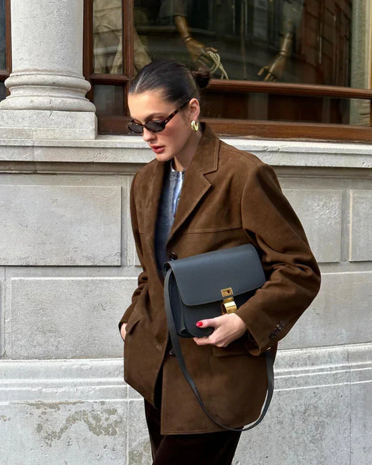 Monika - classic suede blazer