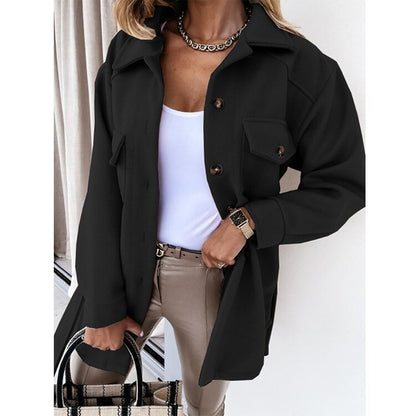 Stylish wool-look jacket for women - Saskia