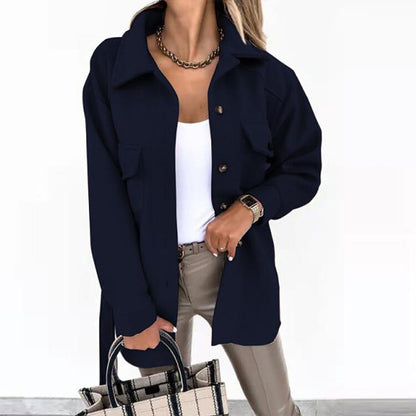 Stylish wool-look jacket for women - Saskia
