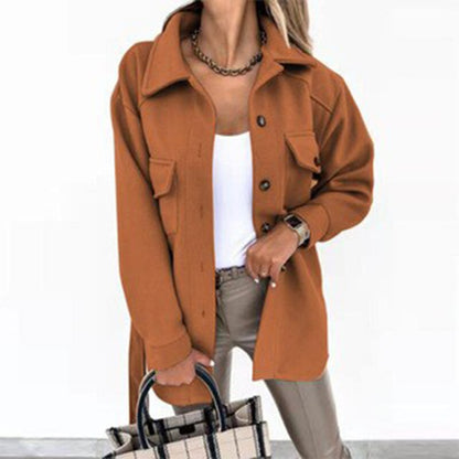 Stylish wool-look jacket for women - Saskia