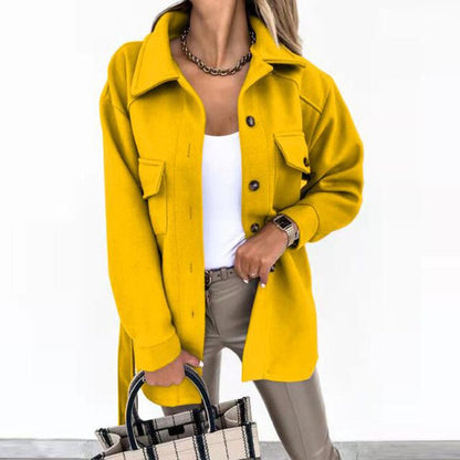 Stylish wool-look jacket for women - Saskia