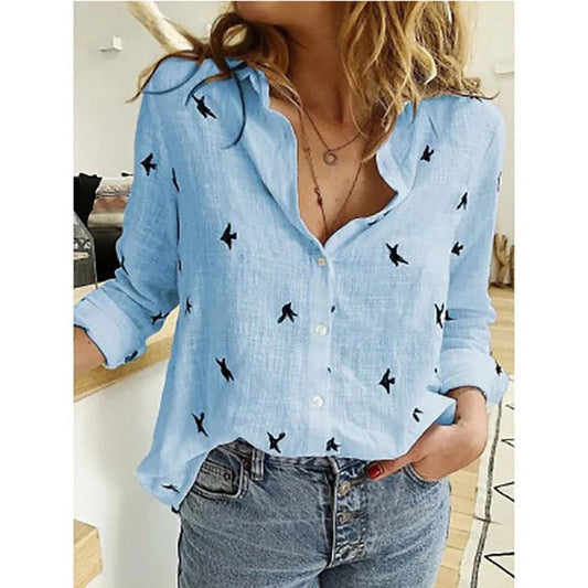 Courtney | Stylish Cotton Blouse with Button Closure for Ladies