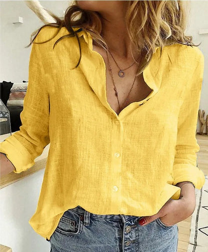 Courtney | Stylish Cotton Blouse with Button Closure for Ladies